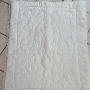 Baby Blanket Quilted Throw Blanket Yellow Vintage With Lace And Ribbon